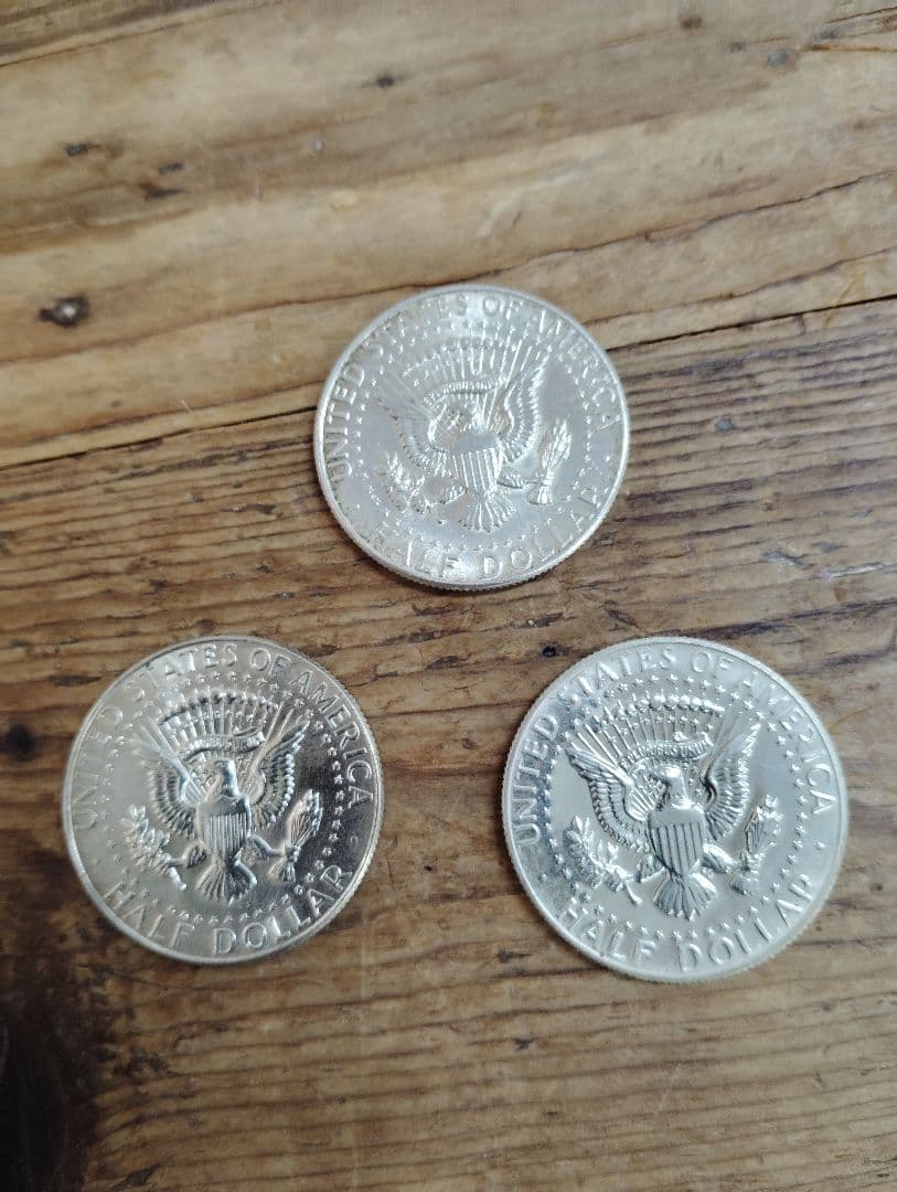 ケネディハーフダラー銀貨　1964年 1967年1968年