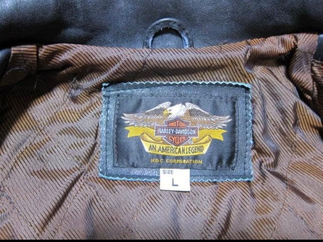 ヒ*ん様 【良品】HARLEY-DAVIDSON シングルライダース革ジャン L