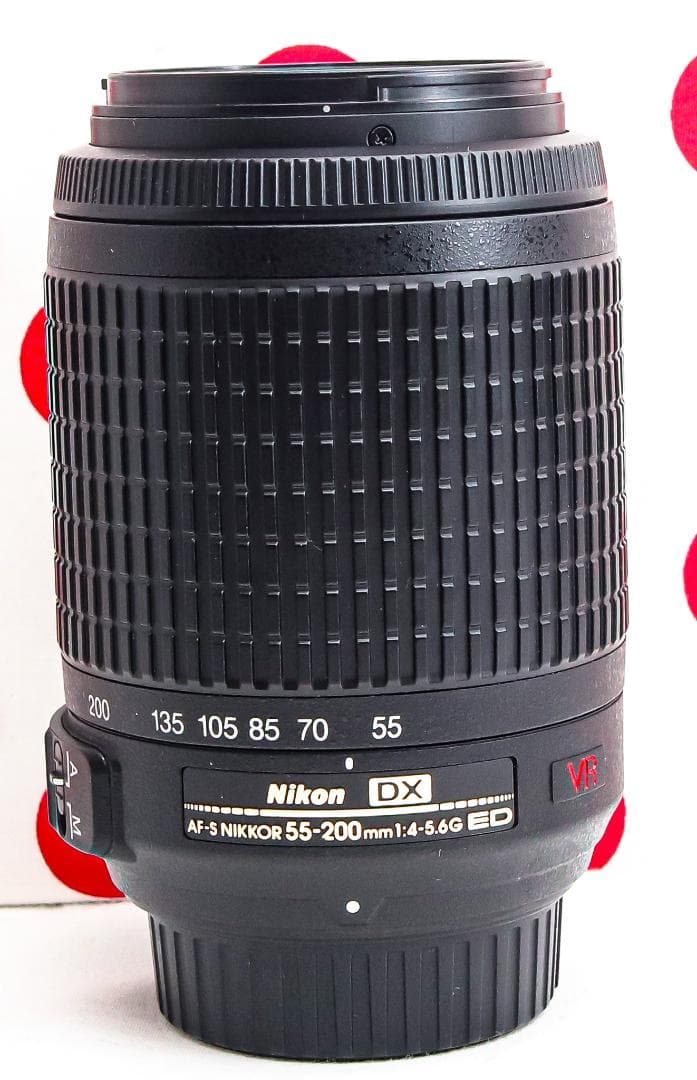 美品 Nikon AF-S 55-200mm VR❤手振れ補正付❤レンズフード付