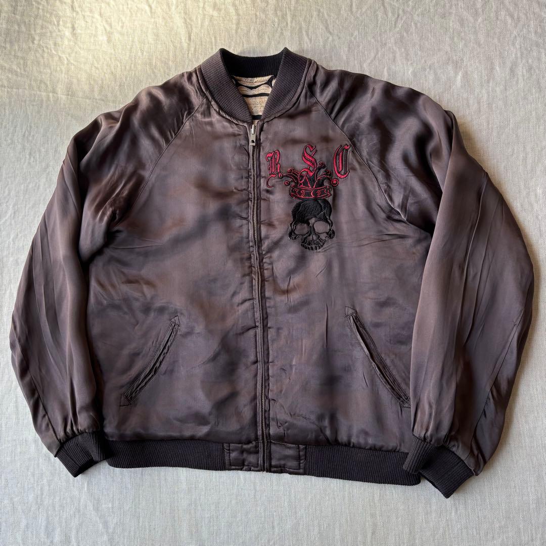 Back Street Crawler ボーン 骨 スカル クラウン スカジャン