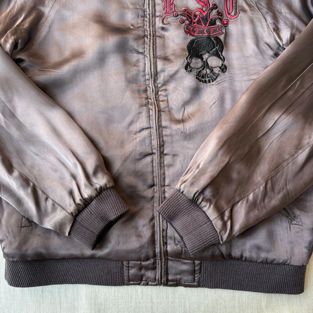 Back Street Crawler ボーン 骨 スカル クラウン スカジャン