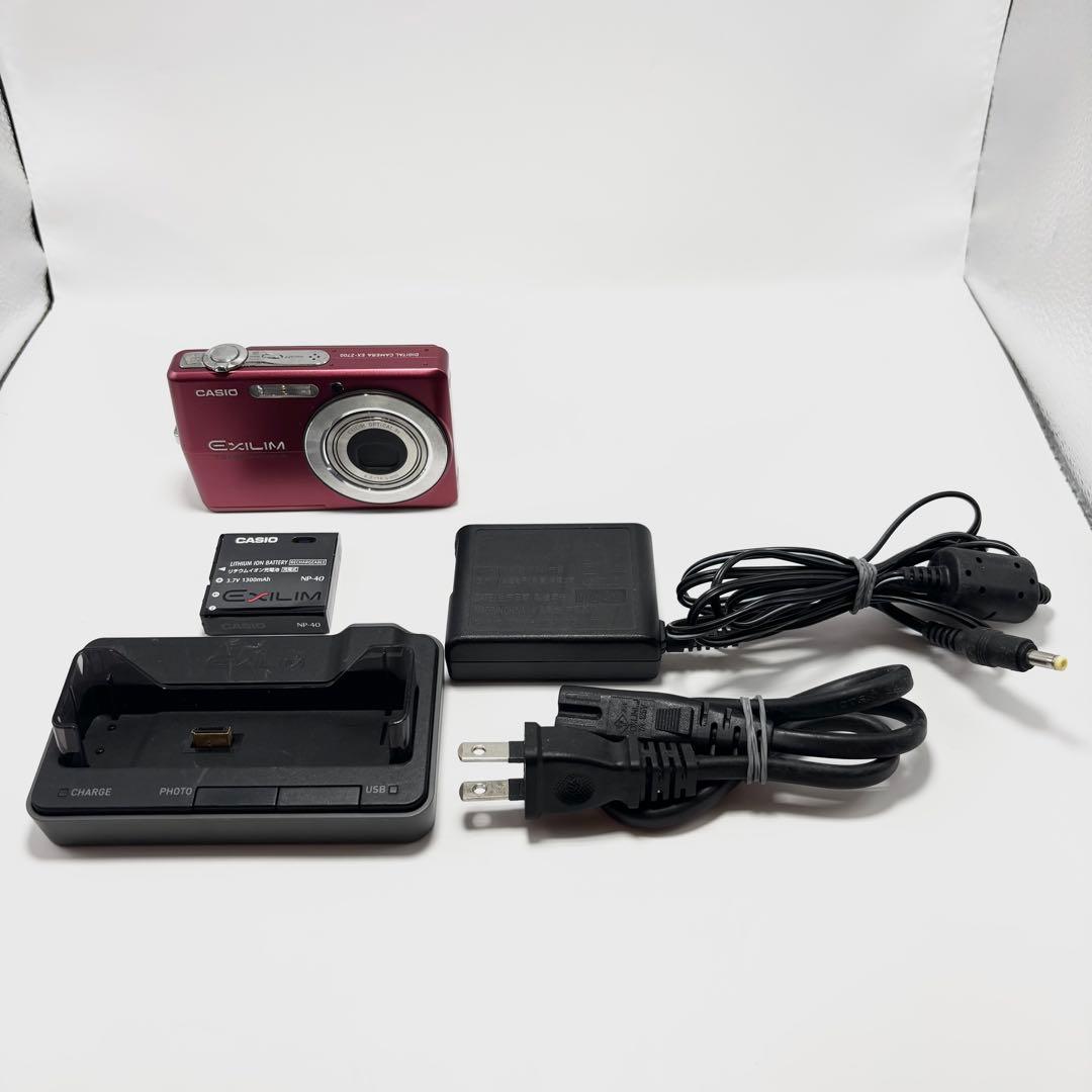 【美品】CASIO EXILIM EX-Z700 レッド デジタルカメラ