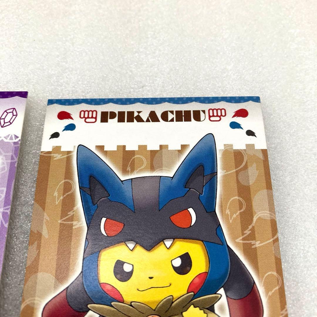 ポケモンセンター ポンチョを着たピカチュウ 名刺カード メガルカリオ