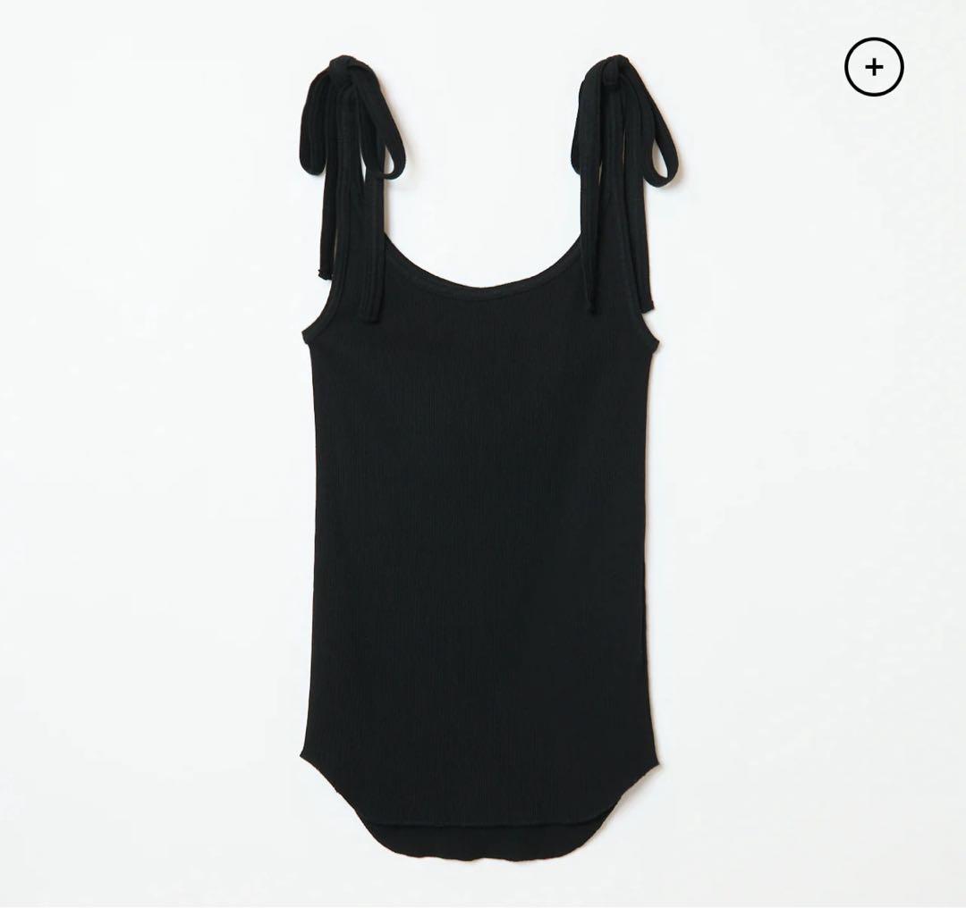 トップス SHISHIKUI RIBBON CAMI / BLACK