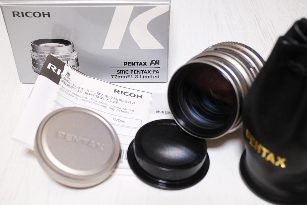 中古 SMC PENTAX-FA 77mm F1.8 Limited シルバー