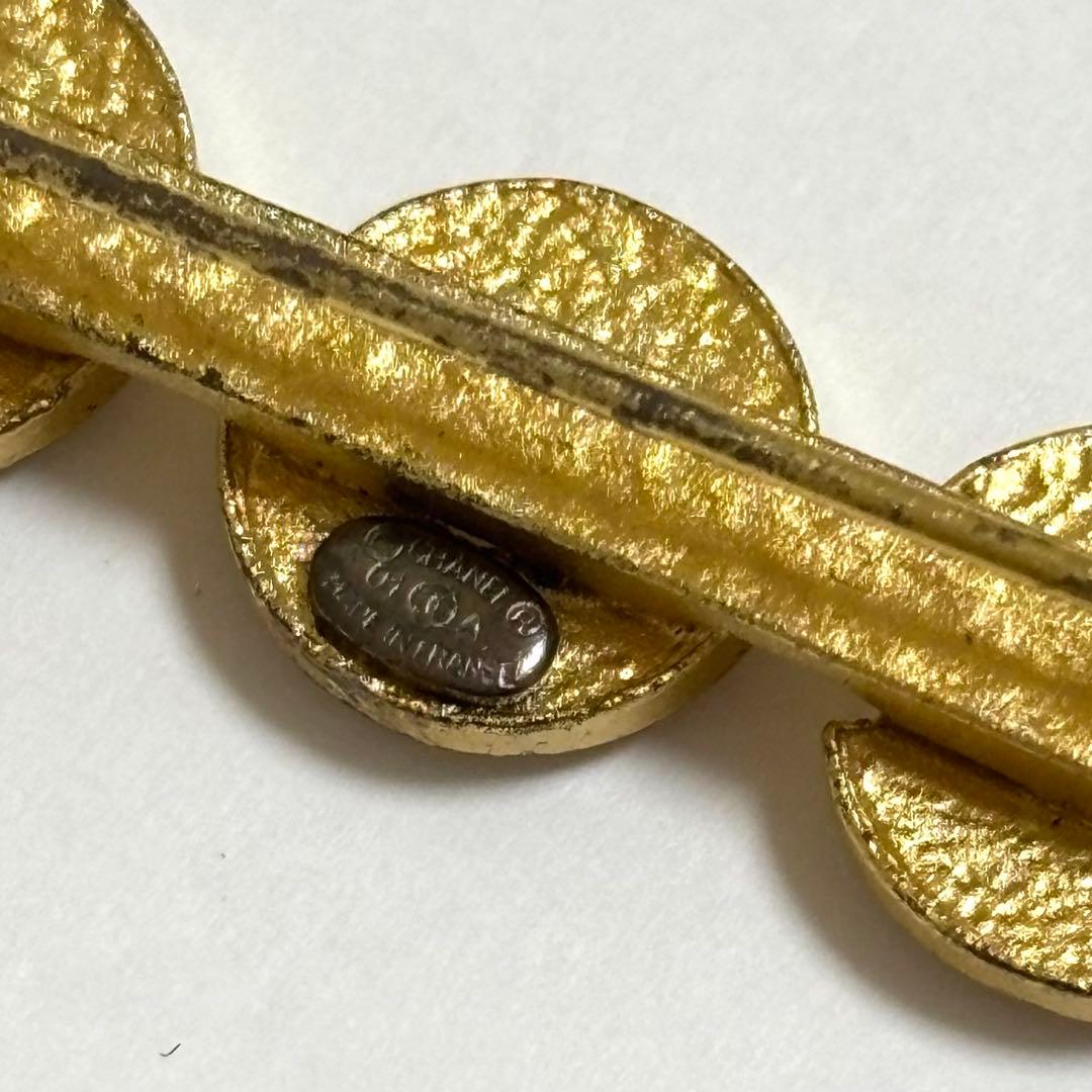 CHANEL ココマーク フェイクパール ブローチ GP ヴィンテージ 01A