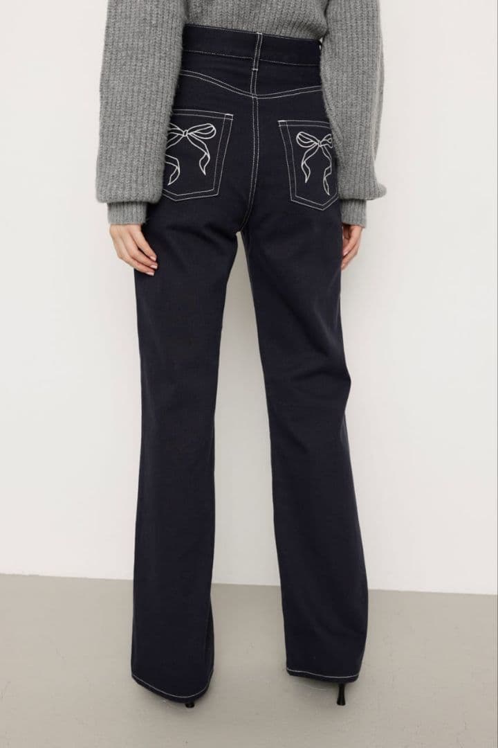 MICHI × SLY コラボ デニムパンツ リボン