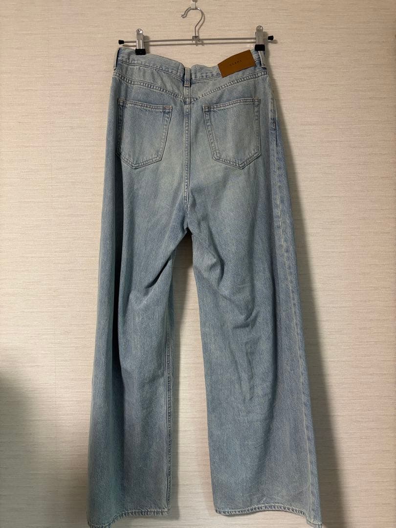 CLANE ライトブルーワイドレッグデニム