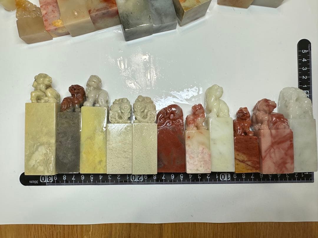 決算セール　篆刻　印材　印石　まとめ　書道　落款　遊印　100個セット2