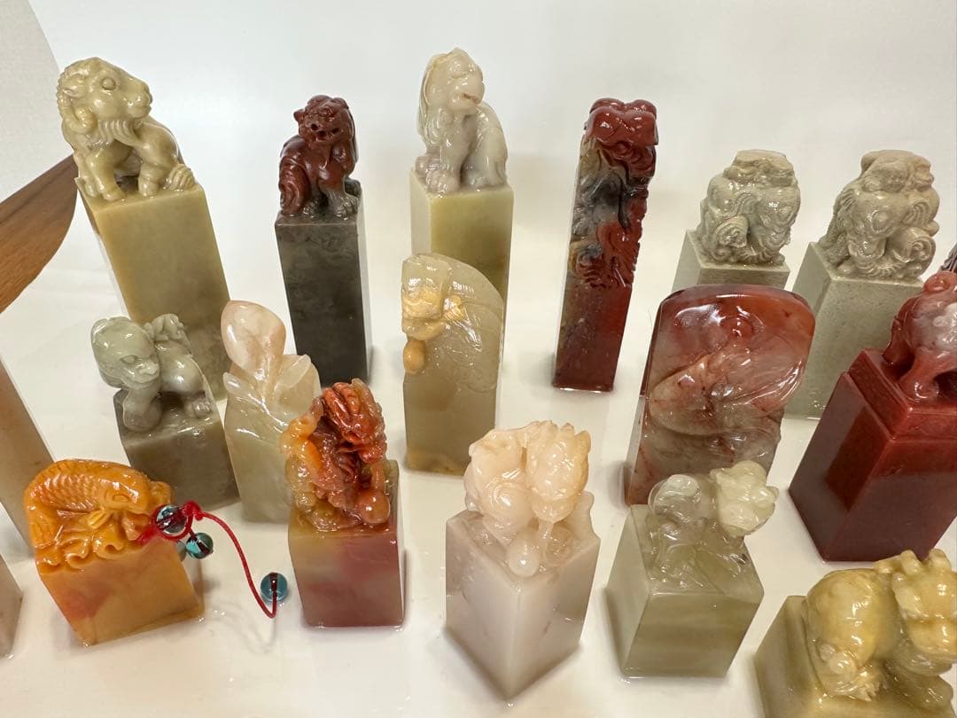 決算セール　篆刻　印材　印石　まとめ　書道　落款　遊印　100個セット2