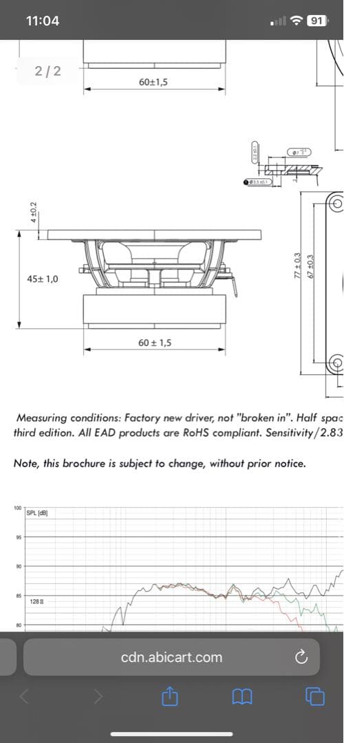 EAD 3インチフルレンジスピーカーユニット(ペア)