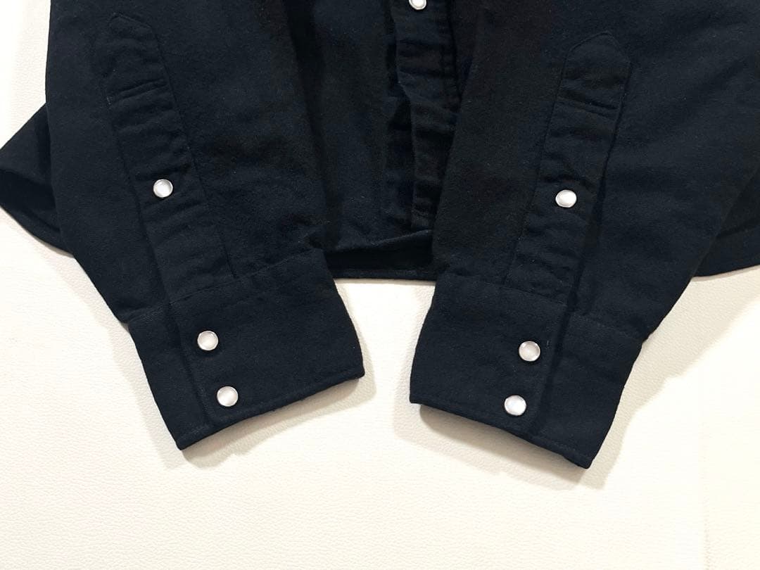 【70s】ペンドルトン　ウール ウェスタン シャツ　無地　ブラック　ヴィンテージ