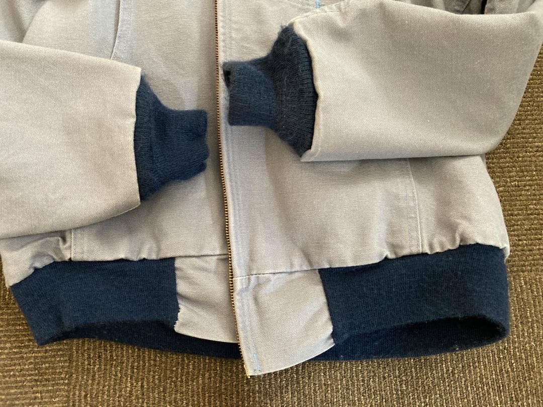 古着 carharttカーハート 90sダック地パーカー JR108 L 水色