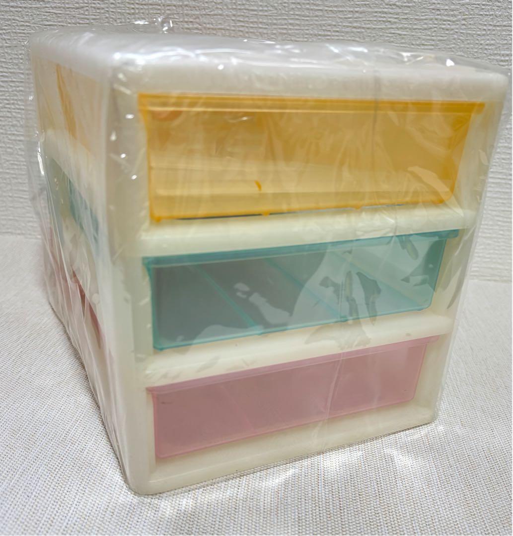 希少 ハローキティ✨フルーツ柄 3段 チェスト 新品未使用