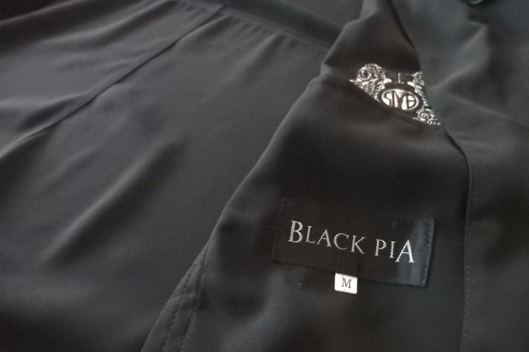 BLACK PIA 日本製 ショート丈 ブルゾン 刺繍ロゴ ブラック M