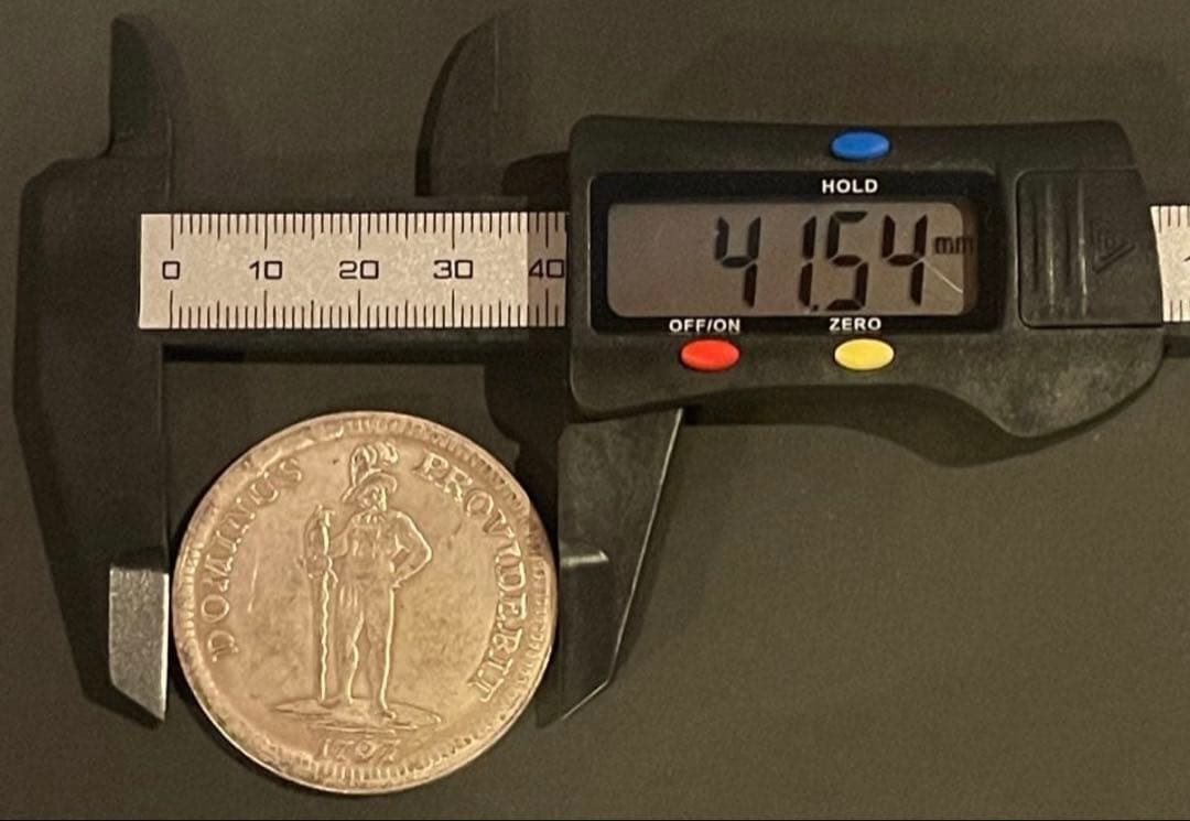 1797年 ベルン共和国 大型銀貨 カントンターレル 熊紋章 4フランケン級