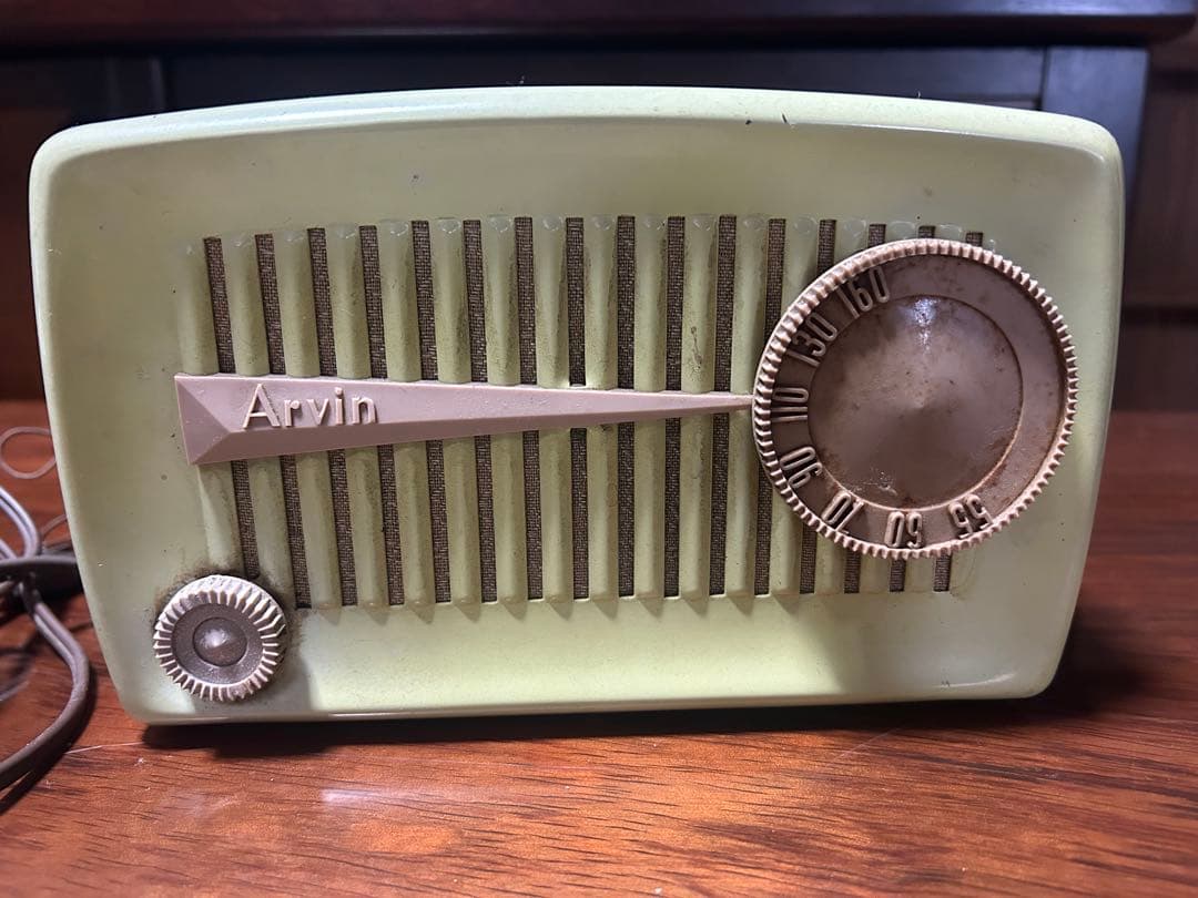 Arvin レトロラジオ 真空管式 黄色