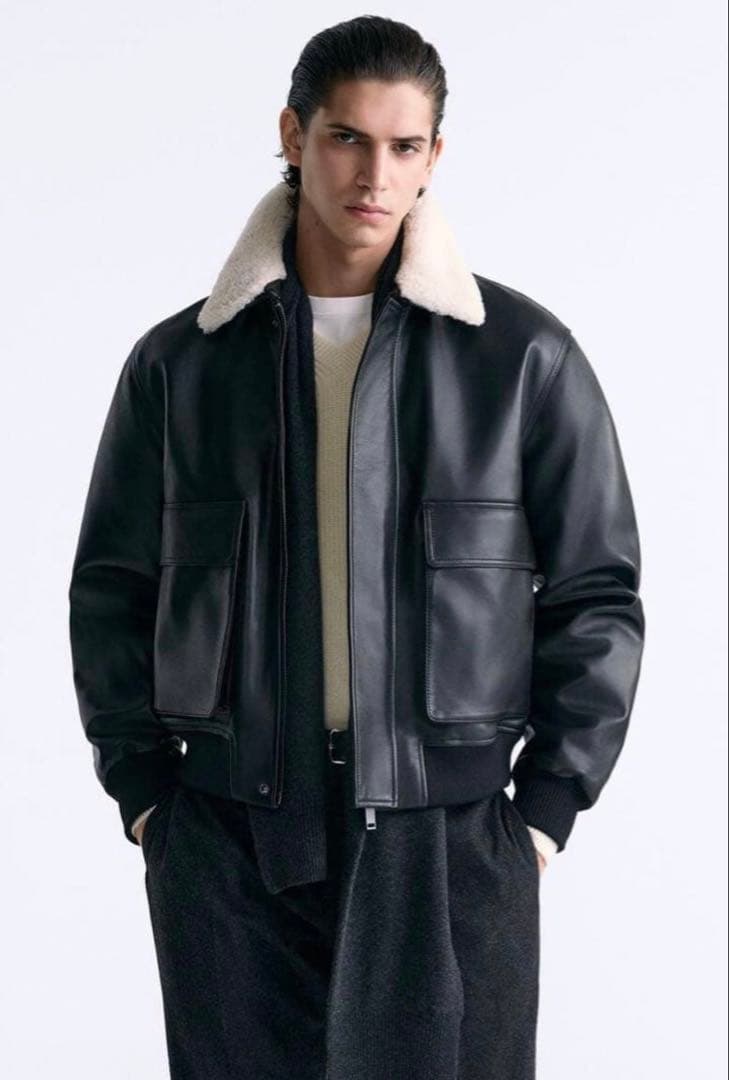 定価55000円 本革 リアルレザー A-2 G-1 ジャケット ボア 短丈