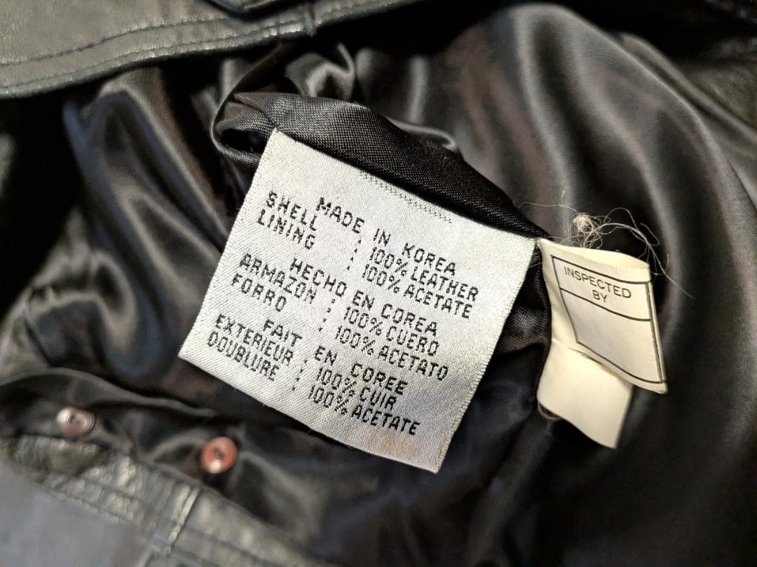 韓国製 90's STUDIO SIENA 短丈レザージャケット Y2K 本革