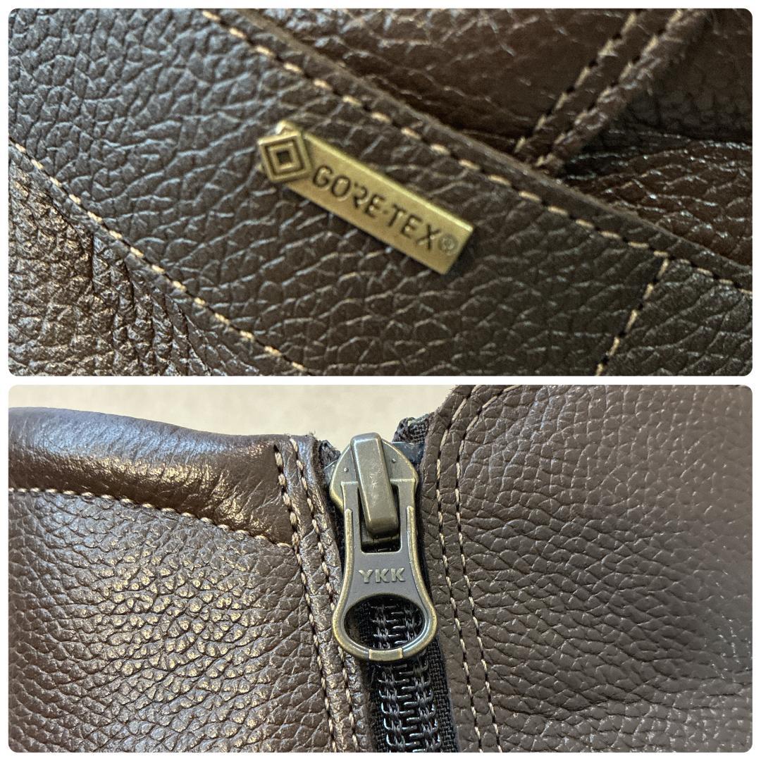 未使用 アキレスソルボ♡スノーシューズ 本革 サイドジップ ゴアテックス 撥水