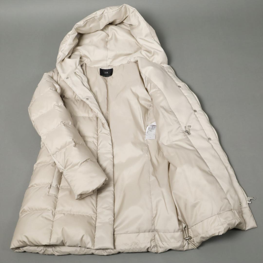 347 新品 今季23区シレータフタ ミドル丈 ダウンコート ショートコート40