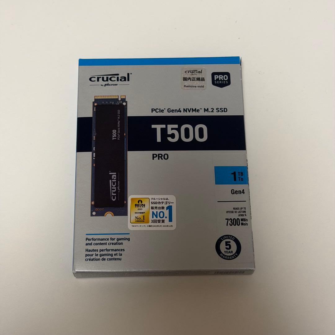 内蔵型SSD Crucial T500 1TB SSD M.2 PCIe Gen4