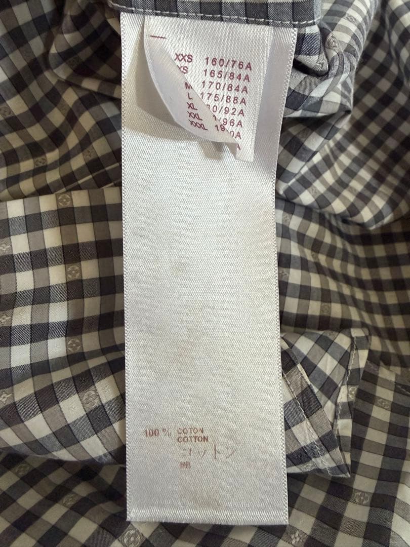 Louis Vuitton モノグラムチェック柄 長袖シャツ