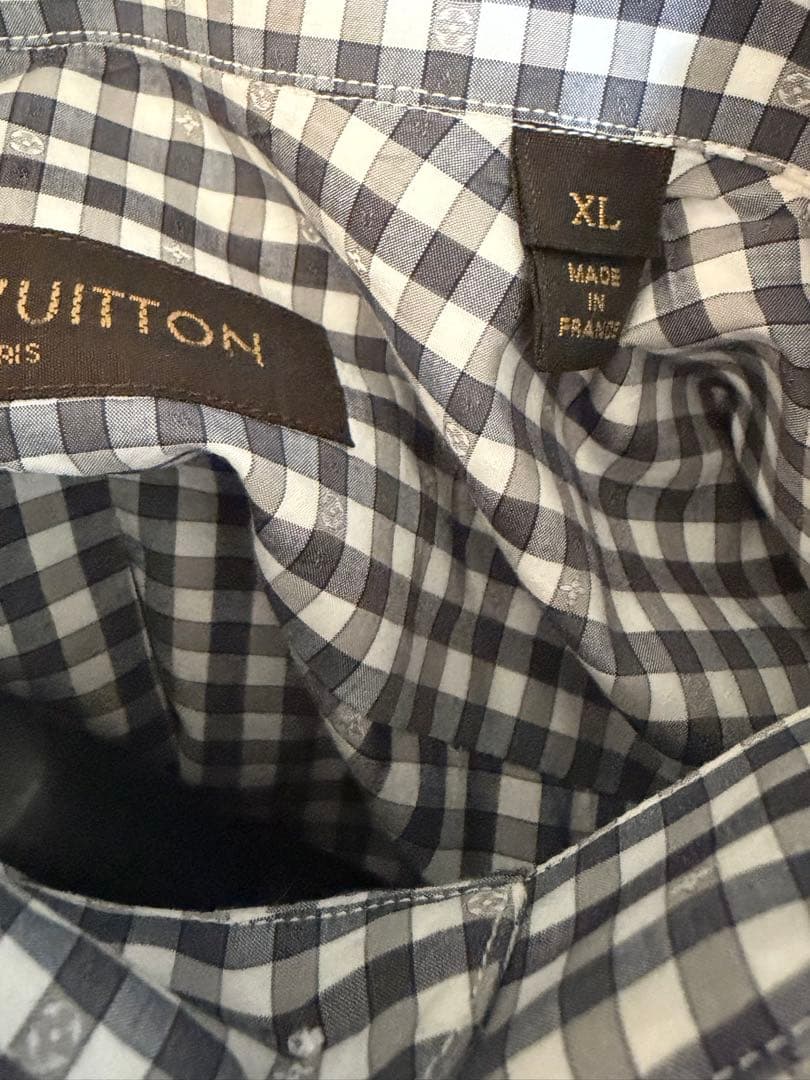 Louis Vuitton モノグラムチェック柄 長袖シャツ