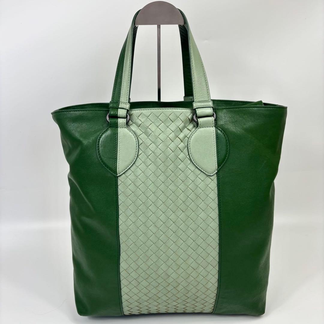 【定価36万】ボッテガヴェネタ トートバッグ　2way イントレチャート　緑
