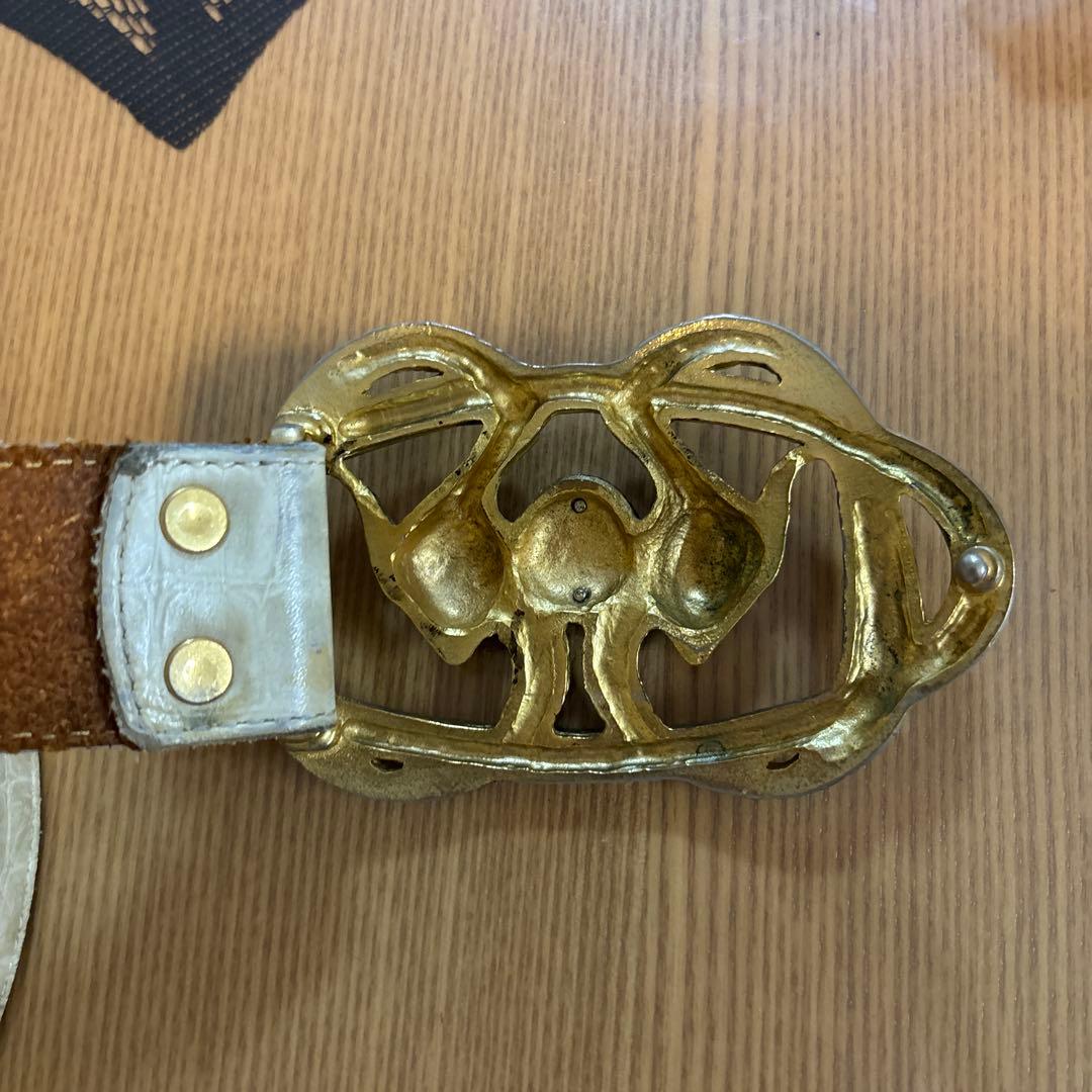 希少 早い者勝ちTornado Mart トルネードマート　ベルトホワイトレザー