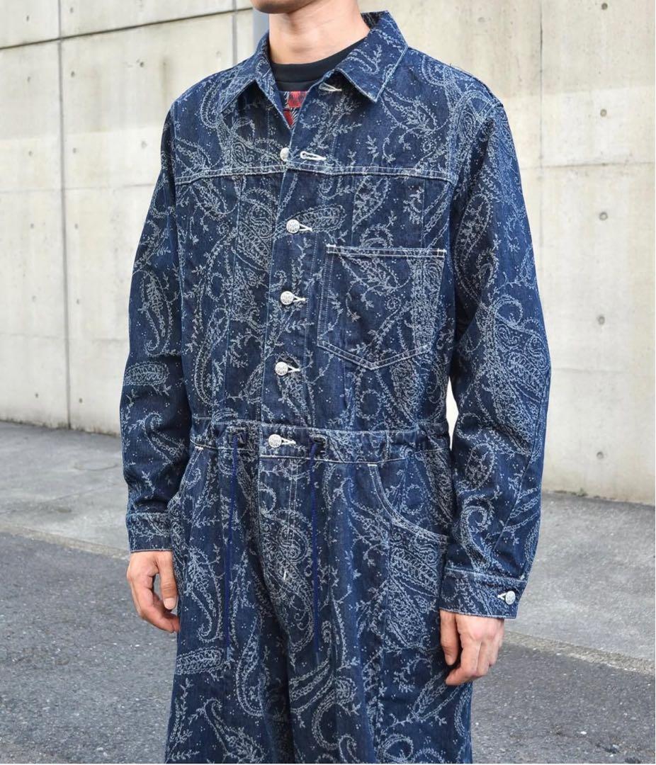 希少✨NEEDLES ペイズリーオールインワン M ネイビー