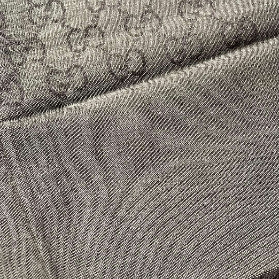 極美品　グッチ　GG柄　ストール　マフラー　165904　シルク×ウール　大判