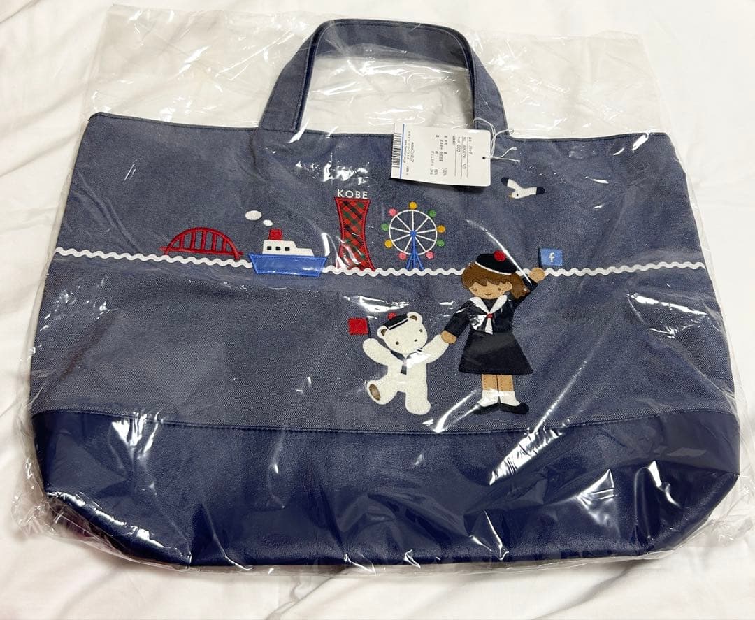 【新品・タグ付き】familiar ファミリア 神戸本店　1周年デニムバッグ