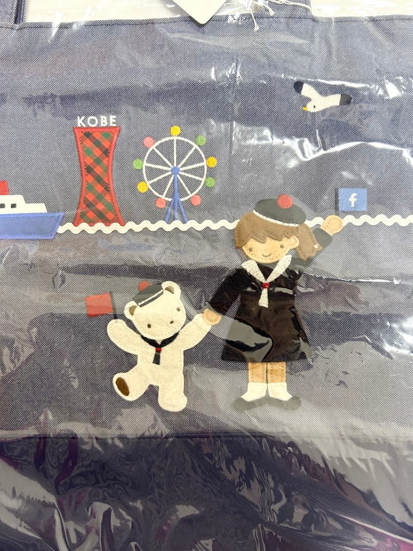 【新品・タグ付き】familiar ファミリア 神戸本店　1周年デニムバッグ