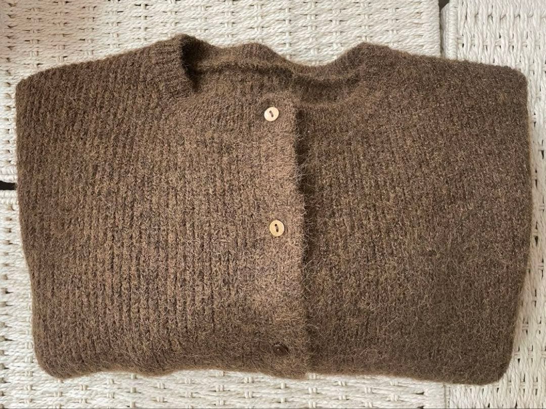 新品未使用⭐︎ベーセーストック【ZOZO限定】コンパクトニットカーデ　茶色