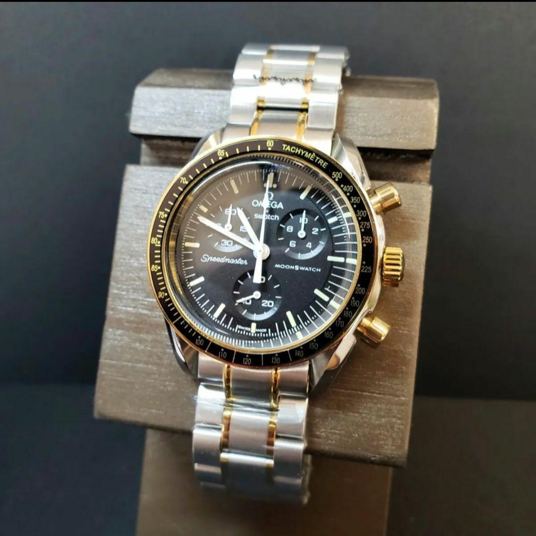 専用 限定1本【正規品カスタム】OMEGA×Swatch MOON YGコンビ