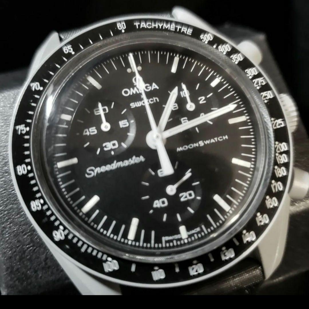 専用 限定1本【正規品カスタム】OMEGA×Swatch MOON YGコンビ