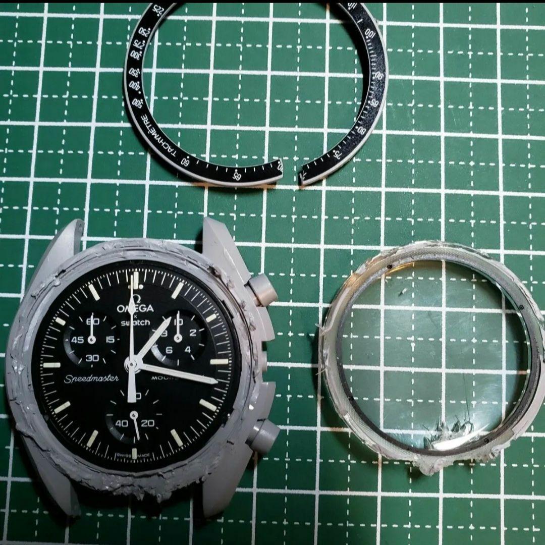 専用 限定1本【正規品カスタム】OMEGA×Swatch MOON YGコンビ