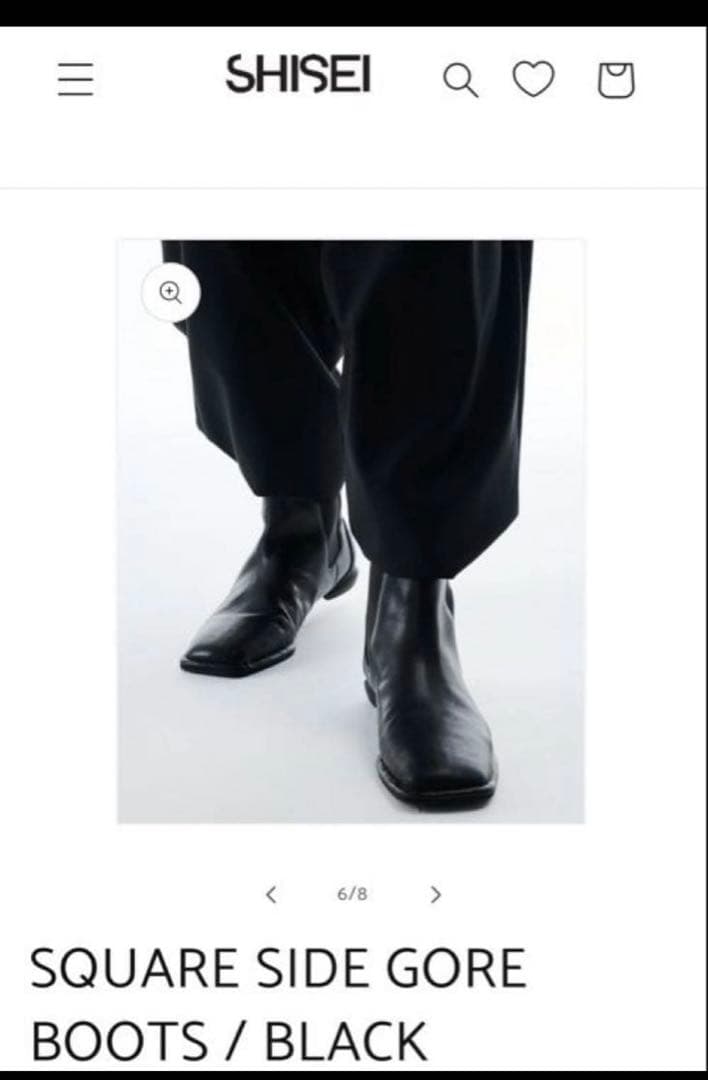 De.jrさま 新品未使用⭐︎SHISEI/シーセイ スクエアサイドゴアブーツ