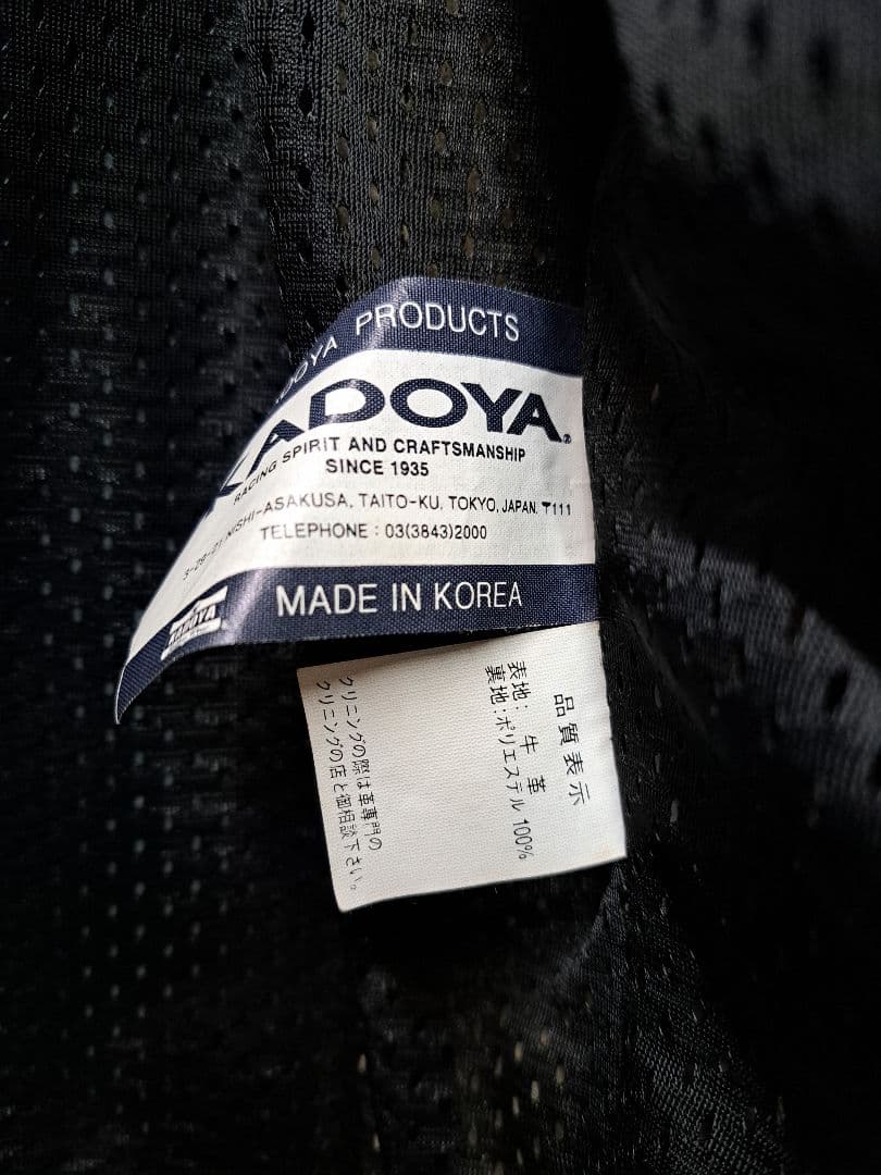 KADOYA BLACKHORSE ワッペン ライディングレザージャケット