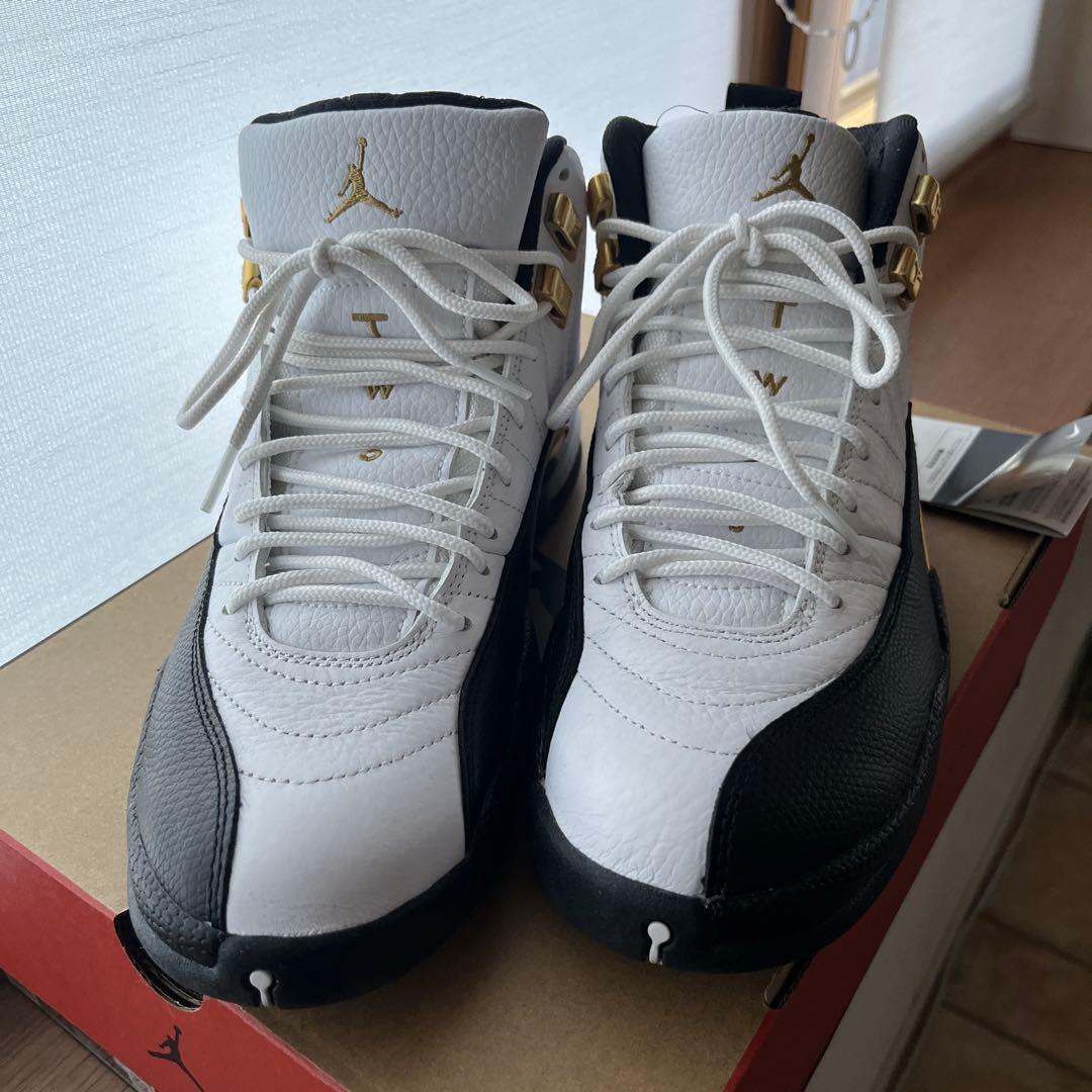Air Jordan 12 Retro ホワイト/ブラック/ゴールド 7.5