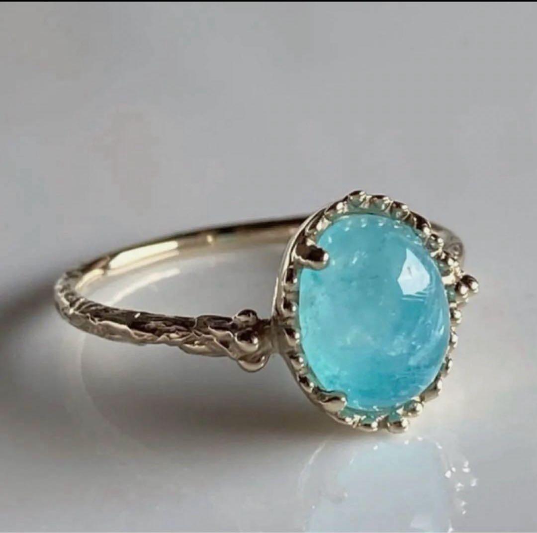 おまとめ　ギラライト　ヘミモル　リング　K5 パライバクォーツ　天然石