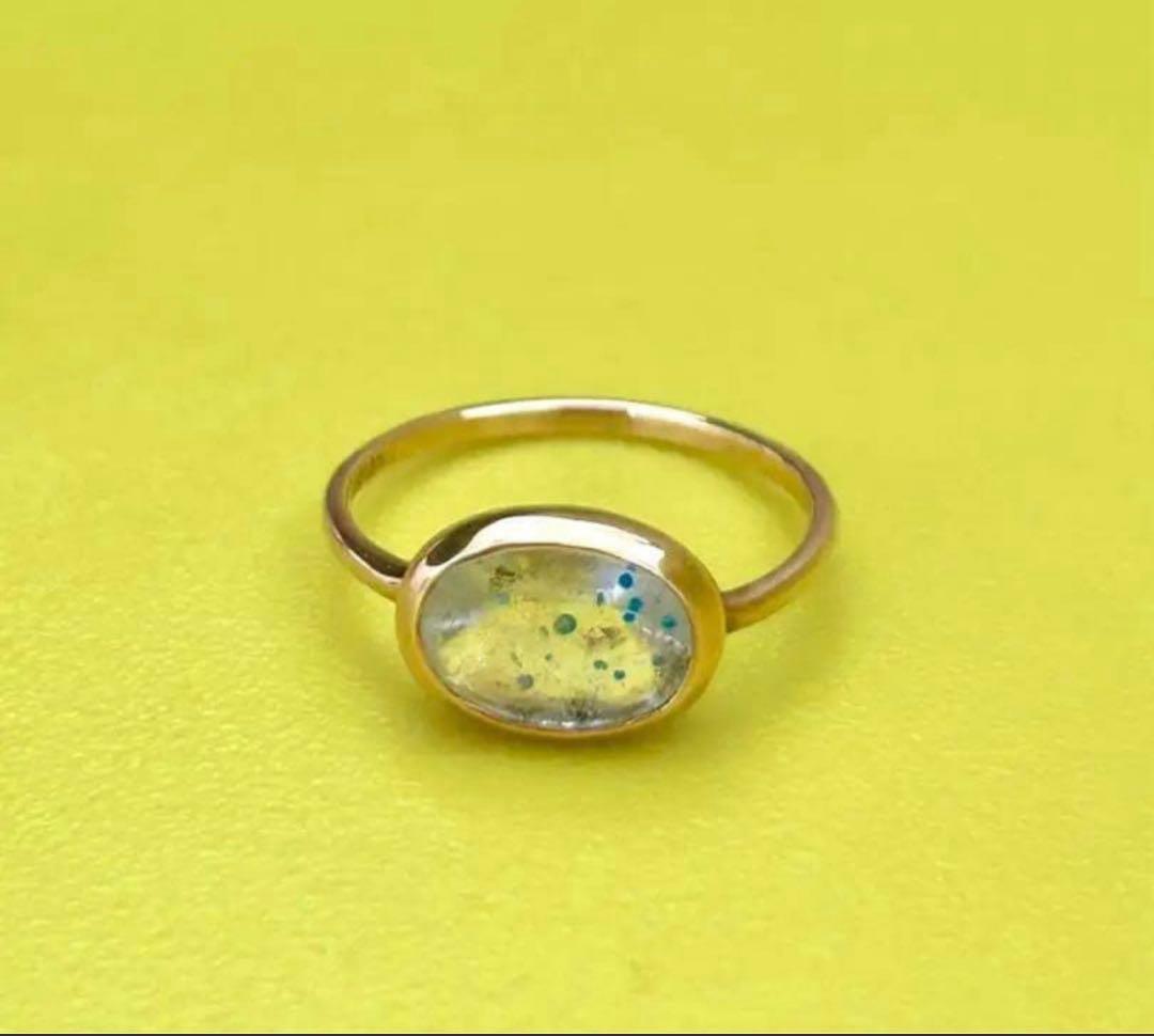 おまとめ　ギラライト　ヘミモル　リング　K5 パライバクォーツ　天然石