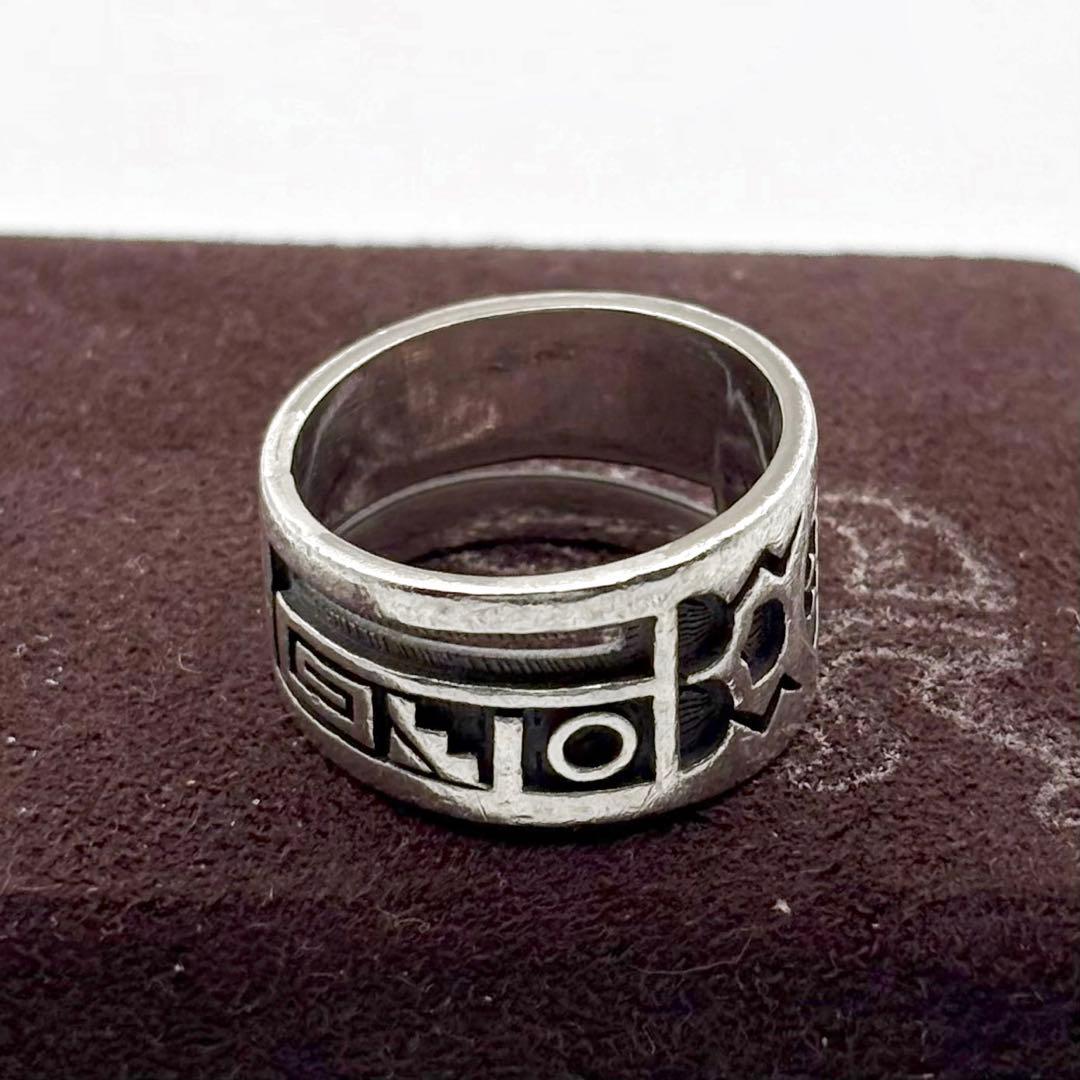 ホピ族 ルシオンバ オーバーレイ コーン リング 20号 希少