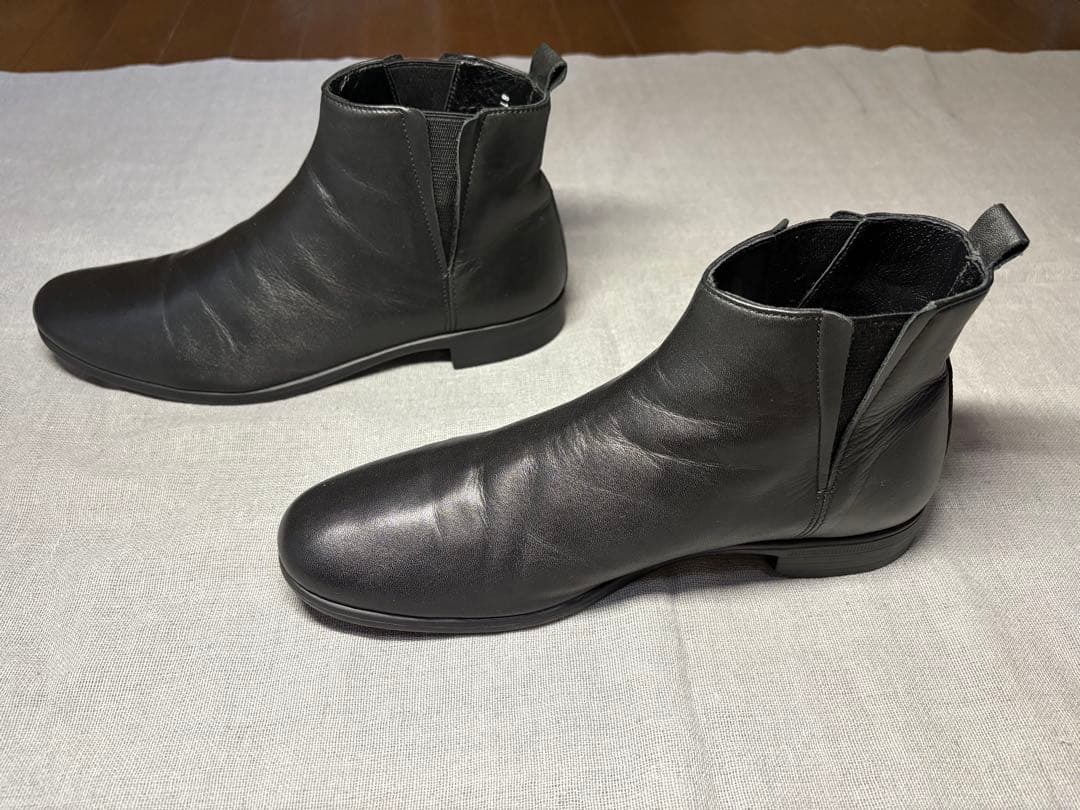 【chausser】ショセ トラベルシューズ サイドゴアブーツ 黒 39