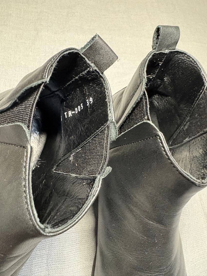 【chausser】ショセ トラベルシューズ サイドゴアブーツ 黒 39