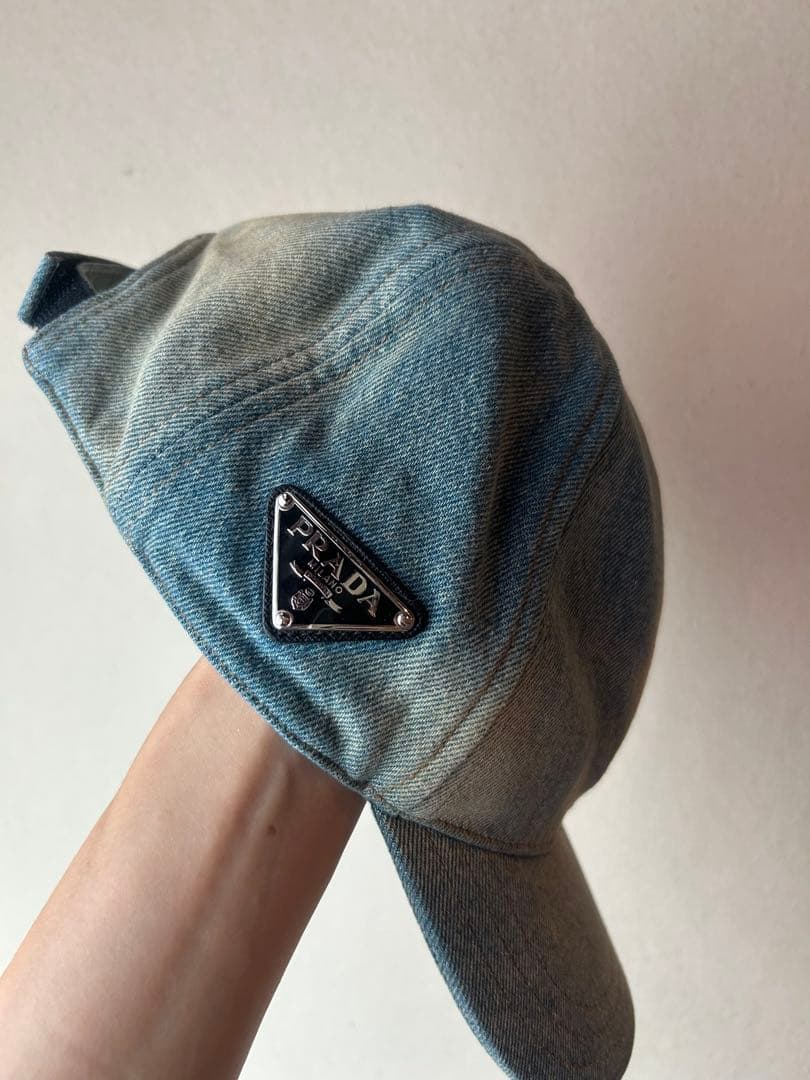 プラダ　デニム　キャップ　美品
