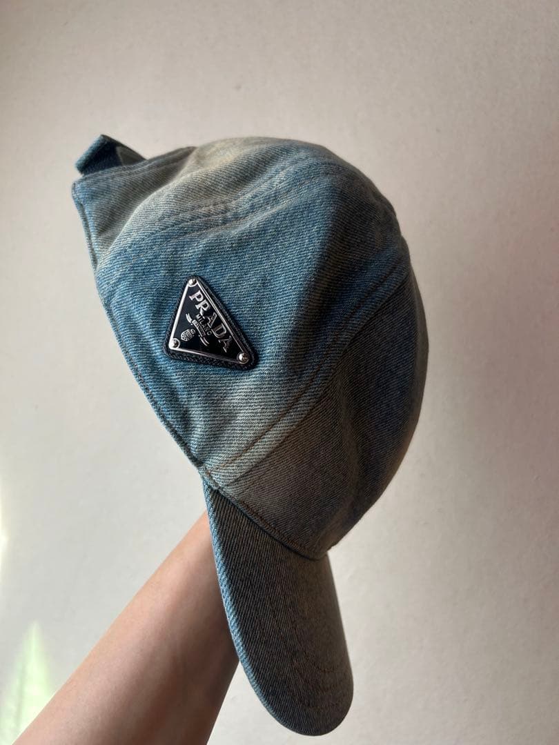 プラダ　デニム　キャップ　美品