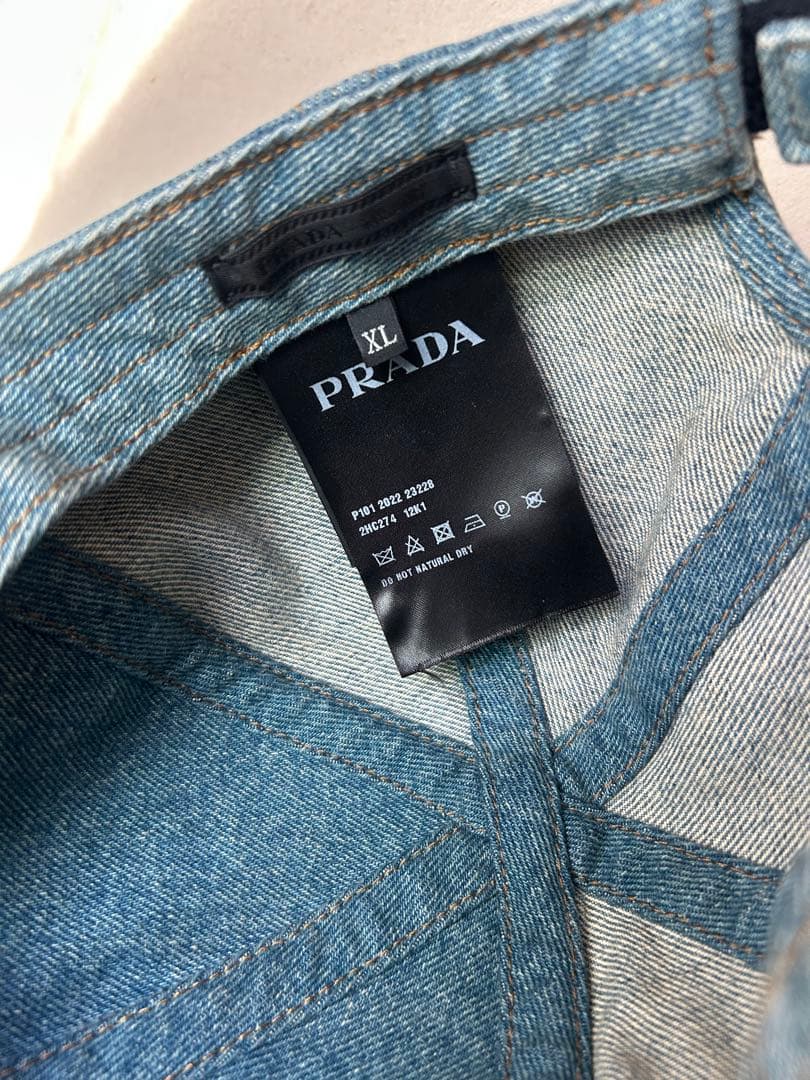 プラダ　デニム　キャップ　美品