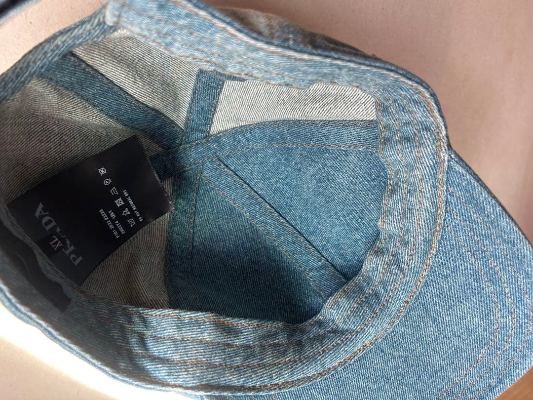 プラダ　デニム　キャップ　美品